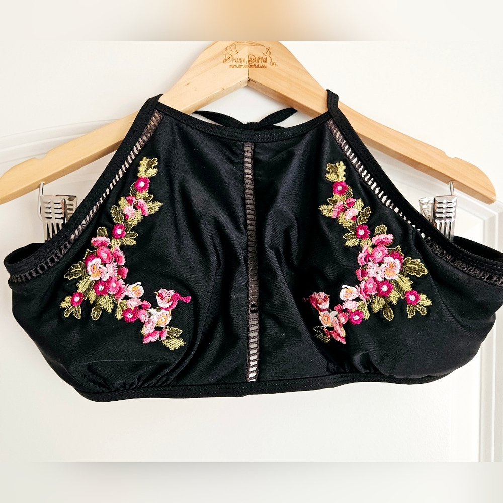 Altar'd State Floral Halter Bikini Top